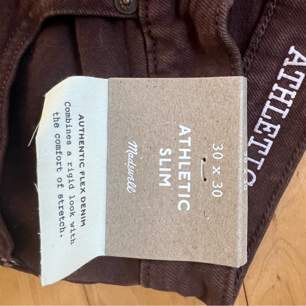 Madewell athletic slim brown jeans